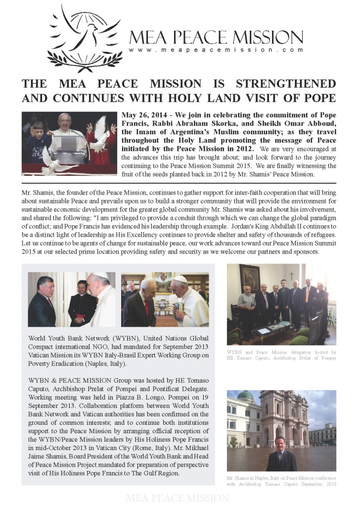 MEA Peace Mission Newsletter
